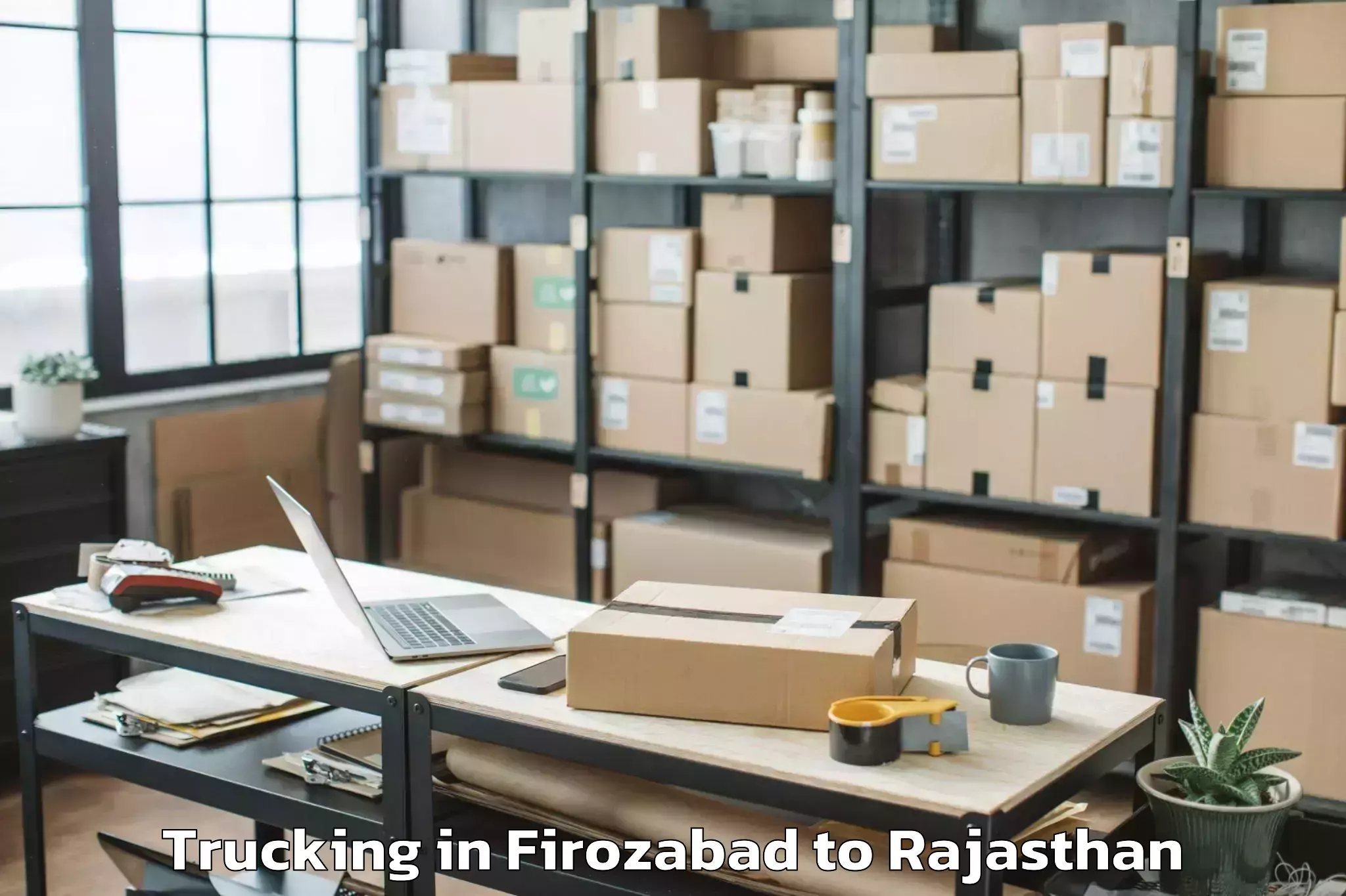 Reliable Firozabad to Ladnu Trucking